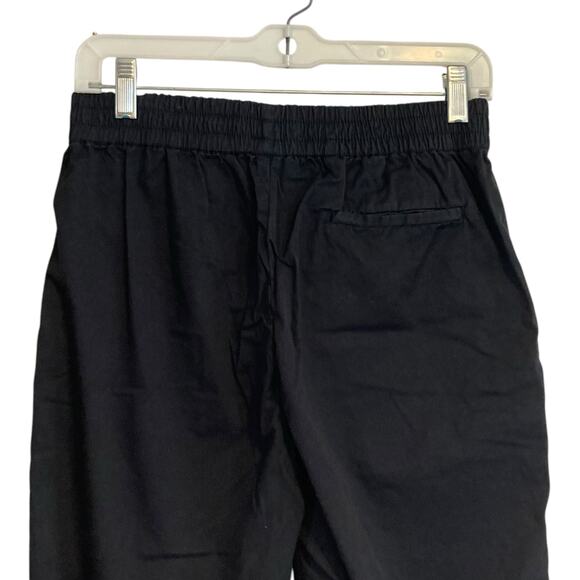 Everlane Black Cotton Elastic Waist Loungewear Loose Fit Curvy Pants Size 4 - Picture 6 of 16